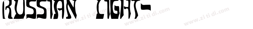 russian light字体转换